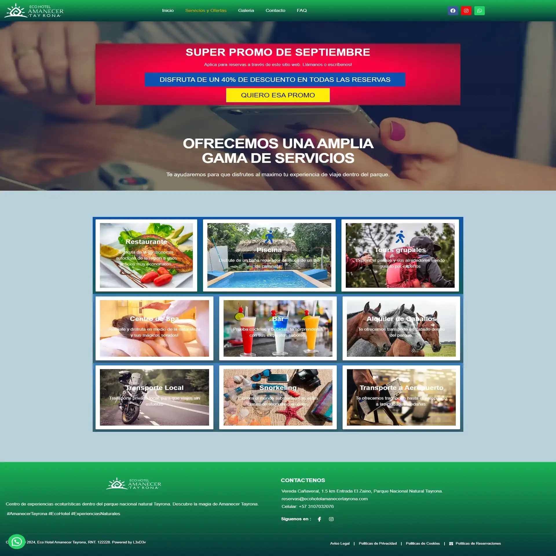 Ecohotel Amanecer Tayrona home, servicios, galeria y contactanos (2)